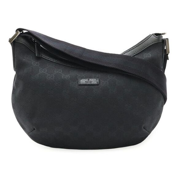 gucci Handbags - Pre Loved gucci Monogram Canvas Shoulder Bag Women black | black Crossbody Bags